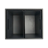 Faux Leather Waste & Recycling Twin Bin 12L - Black