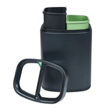 Stainless Steel Waste & Recycling Twin Bin 12L - Black