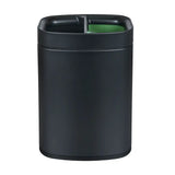 Stainless Steel Waste & Recycling Twin Bin 12L - Black
