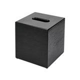 Bamboo Cube Tissue Box Cover - Black