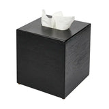 Bamboo Cube Tissue Box Cover - Black