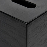 Bamboo Cube Tissue Box Cover - Black