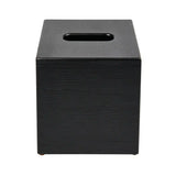 Bamboo Cube Tissue Box Cover - Black