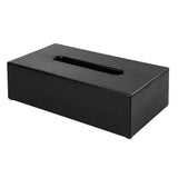Bamboo Rectangular Tissue Box Cover - Black