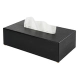 Bamboo Rectangular Tissue Box Cover - Black
