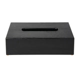Bamboo Rectangular Tissue Box Cover - Black