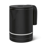 Black kettle on a white background
