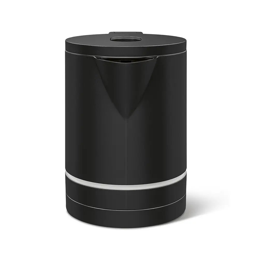 Black kettle on a white background