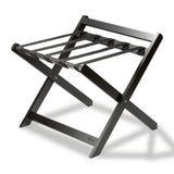 Black luggage rack on a white background