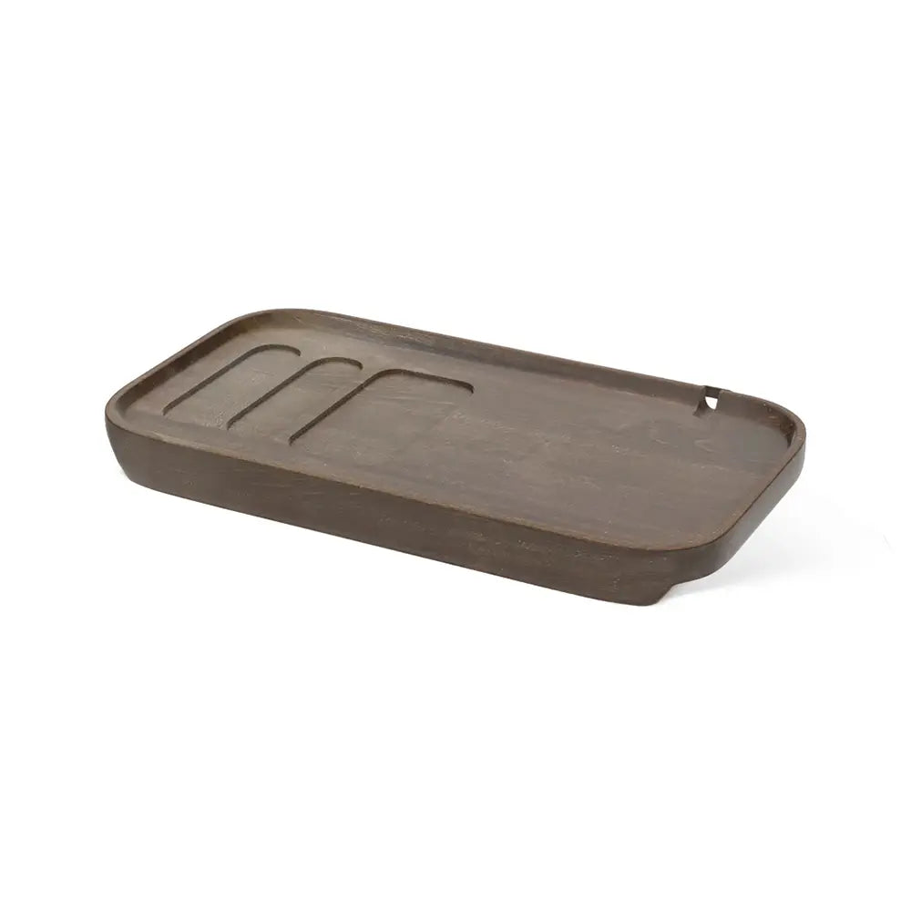 Brown tray on a white background