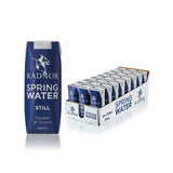 Carton of Radnor Spring Water cartons on a white background
