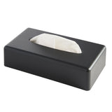 Plastic Rectangle Tissue Box Cover - Black