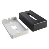 Plastic Rectangle Tissue Box Cover - Black