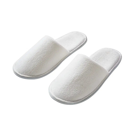 Soft Touch Polyester Slippers with Closed Toe - Pack of 100 Pairs