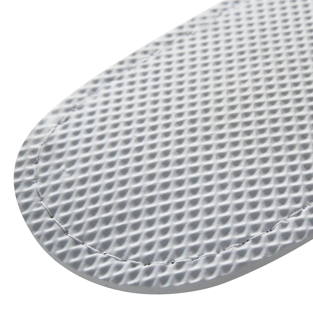 Close-up of a textured sole on a white background