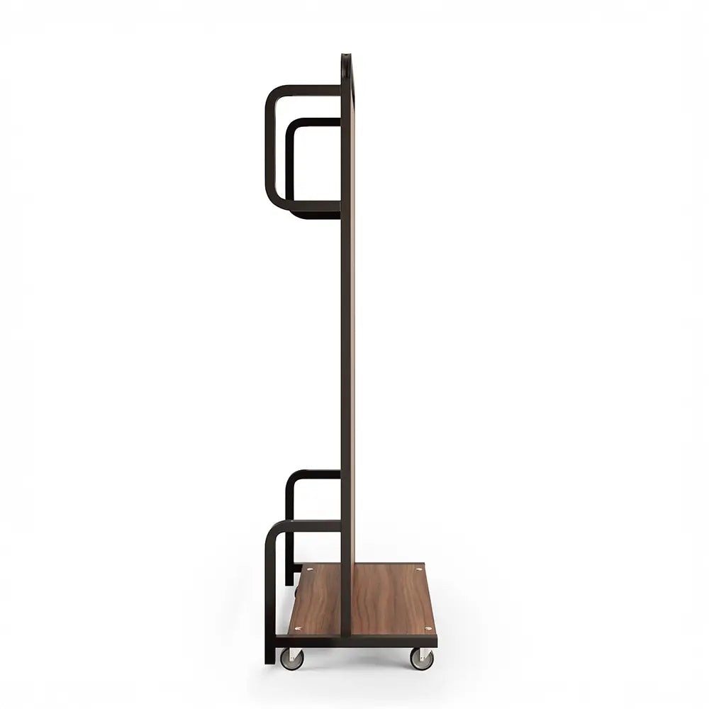 Metal bed frame on a white background