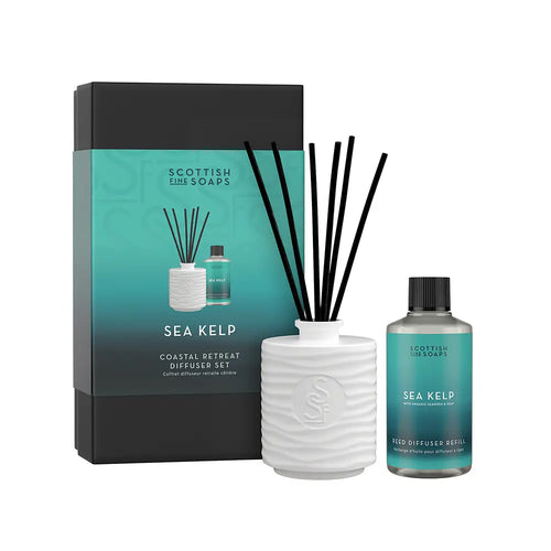 Scottish Fine Soaps Sea Kelp Ceramic Reed Diffuser Set