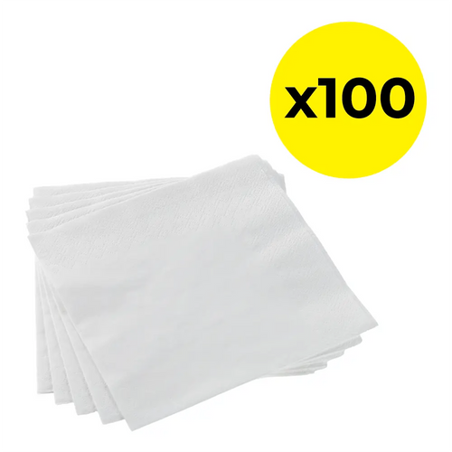 2-Ply Paper Napkins 33x33cm - Pack of 100