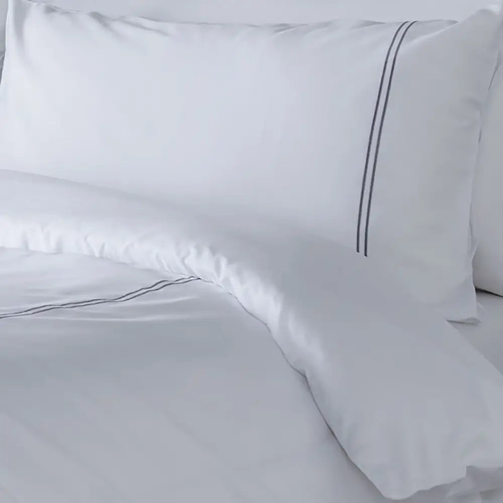 Luxury Corded Egyptian Cotton 300 Thread Count Housewife Pillowcase - Pair