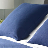 Navy Ashley Cushion - waffle style knit and fine rib detail 