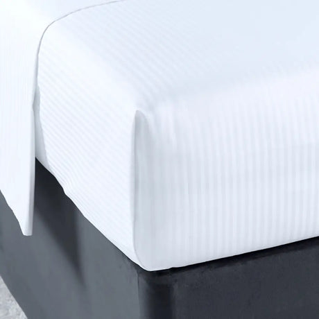 Luxury Cotton Micro Stripe 300 Thread Count Flat Sheet
