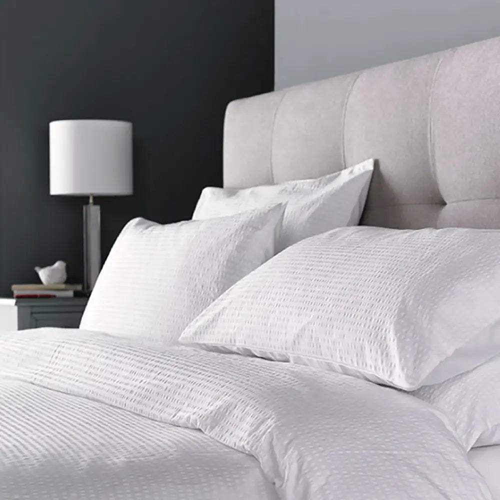  2230 Luxury Cotton Seersucker 200 Thread Count Duvet Cover Set