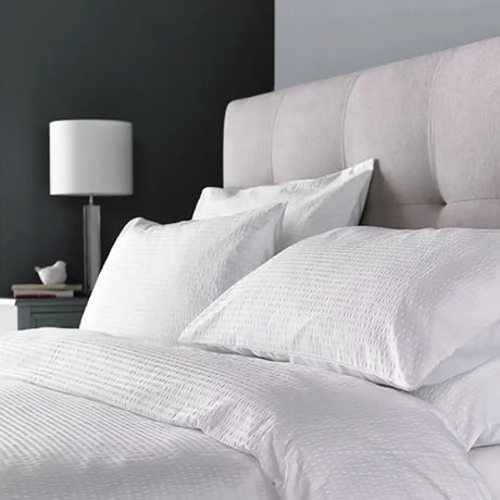  2230 Luxury Cotton Seersucker 200 Thread Count Duvet Cover Set