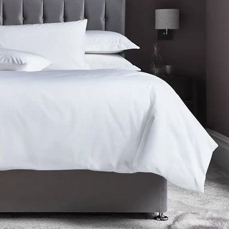 Classic Cotton Percale 200 Thread Count Fitted Sheet in lifestyle setting