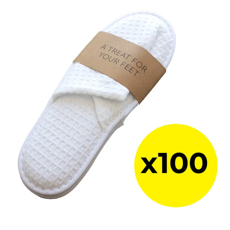 Classic Waffle Slippers with Closed Toe pack of 100
