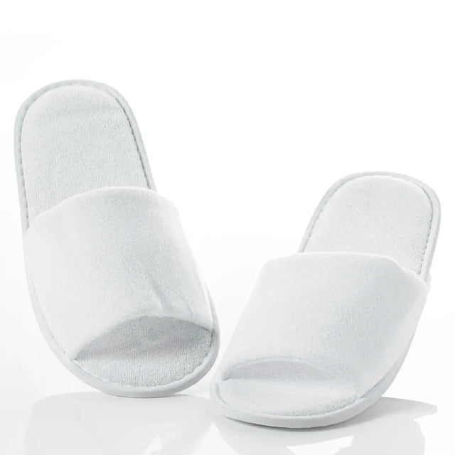 Classic Terry Slippers with Open Toe