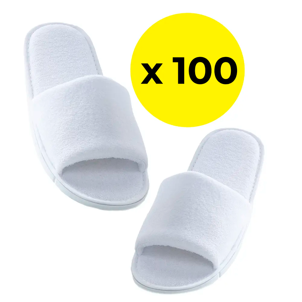 Terry Slipper with Non-Slip EVA Sole Open Toe