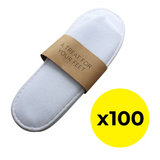 Polyester Terry Slippers - Pack of 100 Pairs