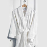 White Turkish cotton-towelling bathrobes