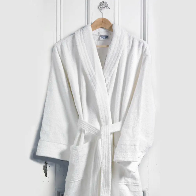 White Turkish cotton-towelling bathrobes