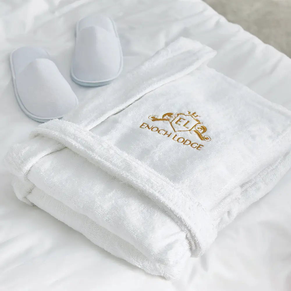 Luxury Velour Cotton Bathrobe embroidered 