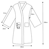 Easycare Terry Bathrobe dimensions guide 