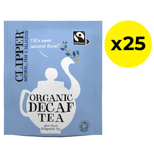 Clipper Fairtrade Organic Decaf Tea Bags - Tag & Envelope
