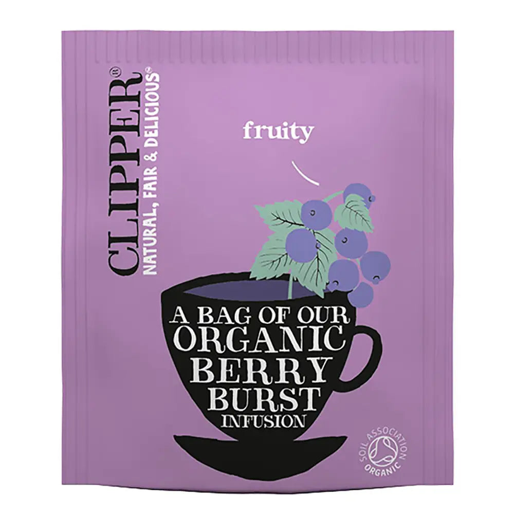 Clipper Organic Berry Burst Tea Bags - Tag & Envelope