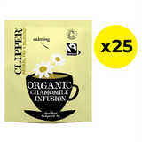 Clipper Fairtrade Organic Chamomile Tea Bags - Tag & Envelope pack of 25