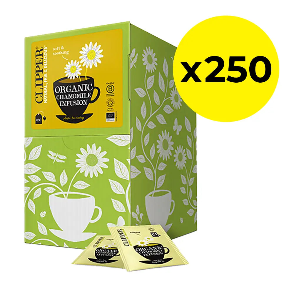 Clipper Fairtrade Organic Chamomile Tea Bags - Tag & Envelope pack of 25 