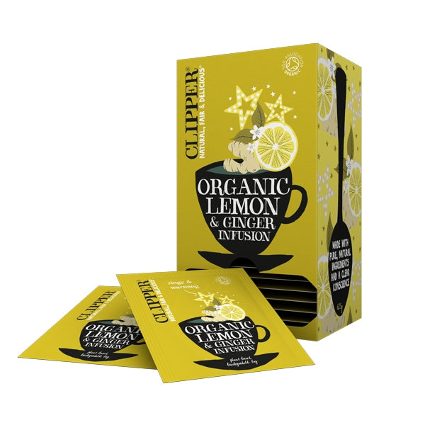 Clipper Organic Lemon & Ginger Tea Bags | Out of Eden