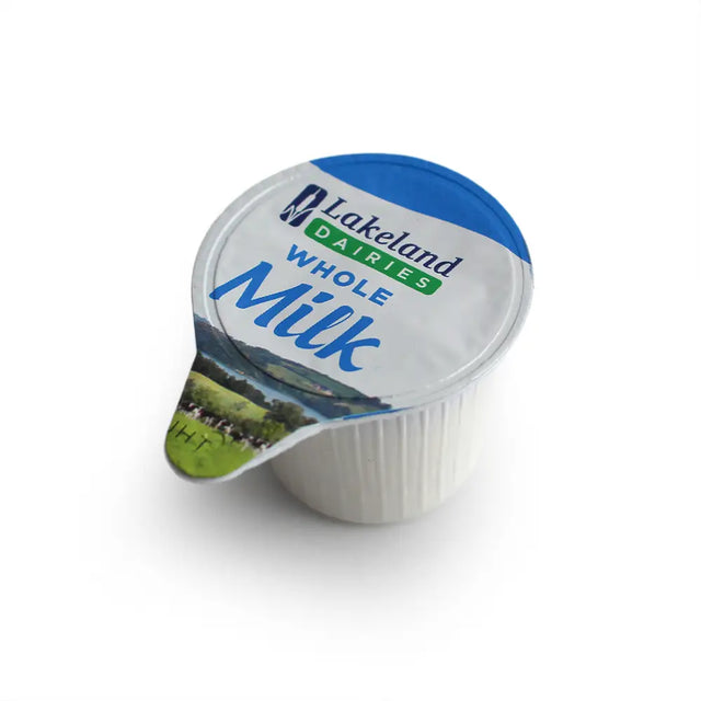 A mini pot of Lakeland Dairies Whole Milk