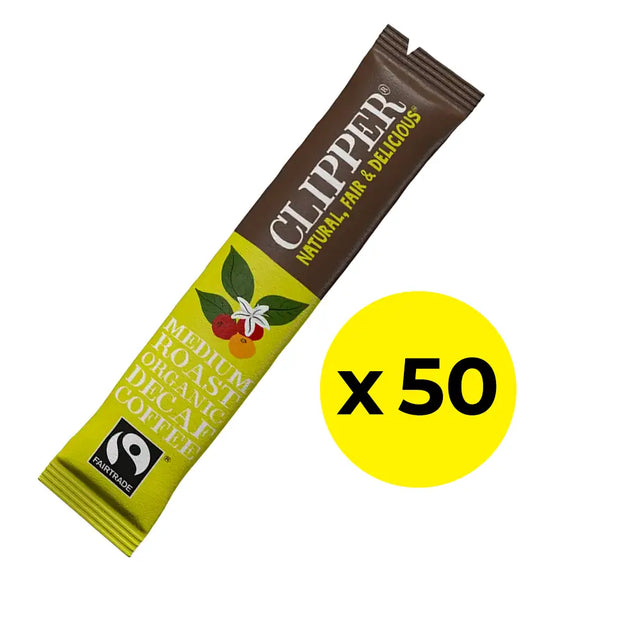 Clipper's Fairtrade Organic decaf coffee satchet 50 pack 