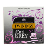 Box of Twinings Earl Grey tea on a white background