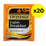 Twinings Decaf Breakfast Tea Bags (Tag & Envelope) - Pack of 20