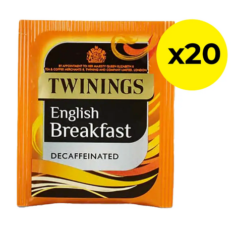 Twinings Decaf Breakfast Tea Bags (Tag & Envelope) - Pack of 20