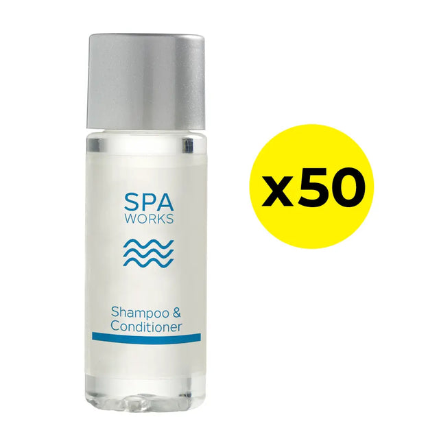 Spa Works Shampoo with Conditioner 30ml Bottle - Pack of 50