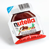 Individual portion pack of Nutella hazelnut spread