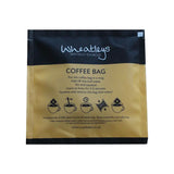 Wheatears coffee bag instructions on a white background