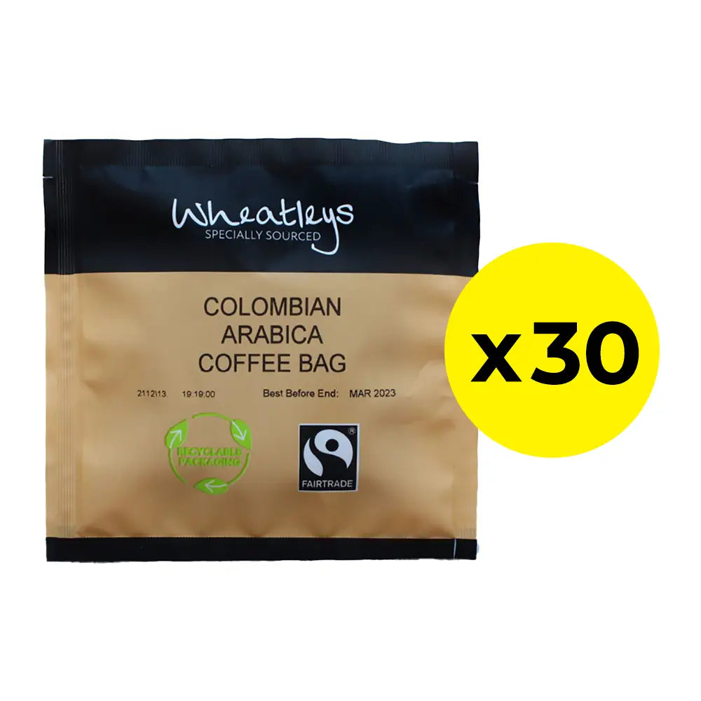 Wheatleys Fairtrade Colombian Arabica Coffee Bags (Individually Wrapped)
